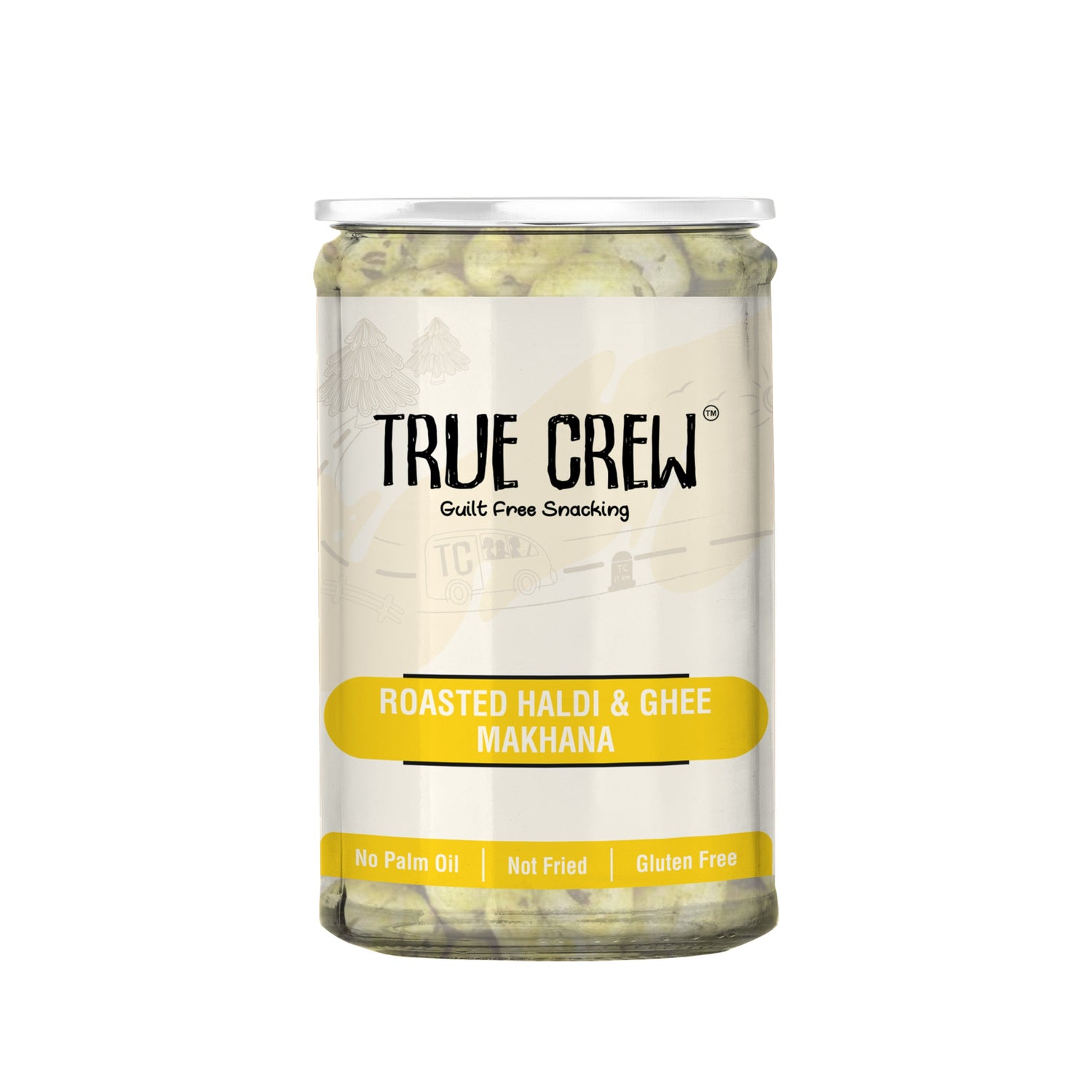 TRUE CREW Roasted Haldi and Ghee Makhana Jar 70 g