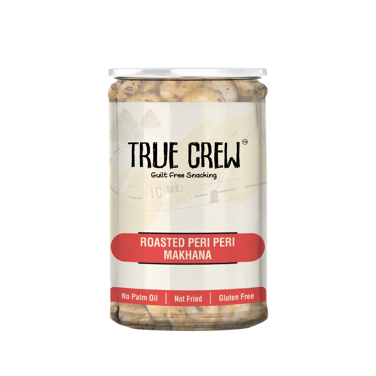 TRUE CREW Roasted Peri Peri Makhana, Jar, 70 g