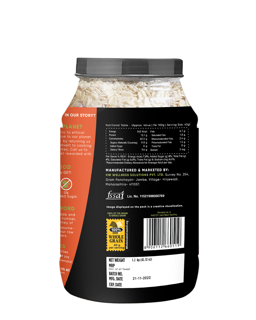 Rolled Oats  - Protein Rich Oats 1.2kg