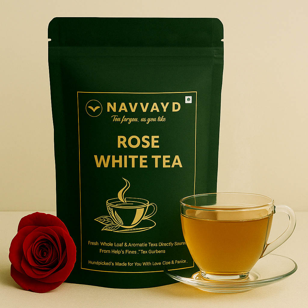 Navvayd Rose White Tea - 100 gms - Veeha Foods
