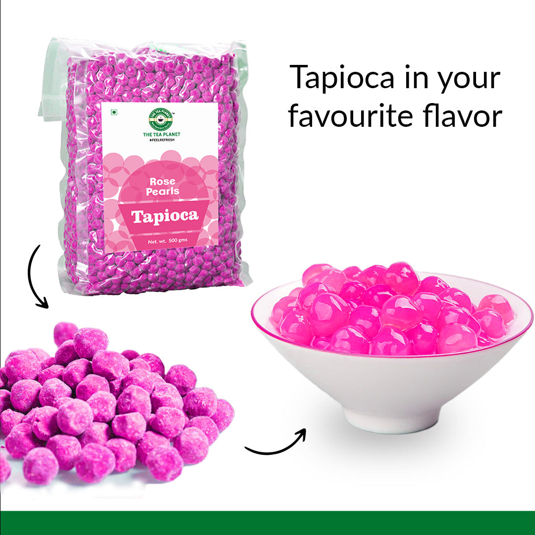 Rose Tapioca Pearls - 500 gms