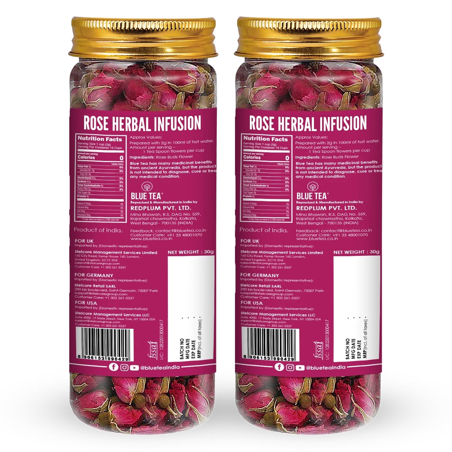 Rose Buds Herbal Infusion - 30g | Pack of 2