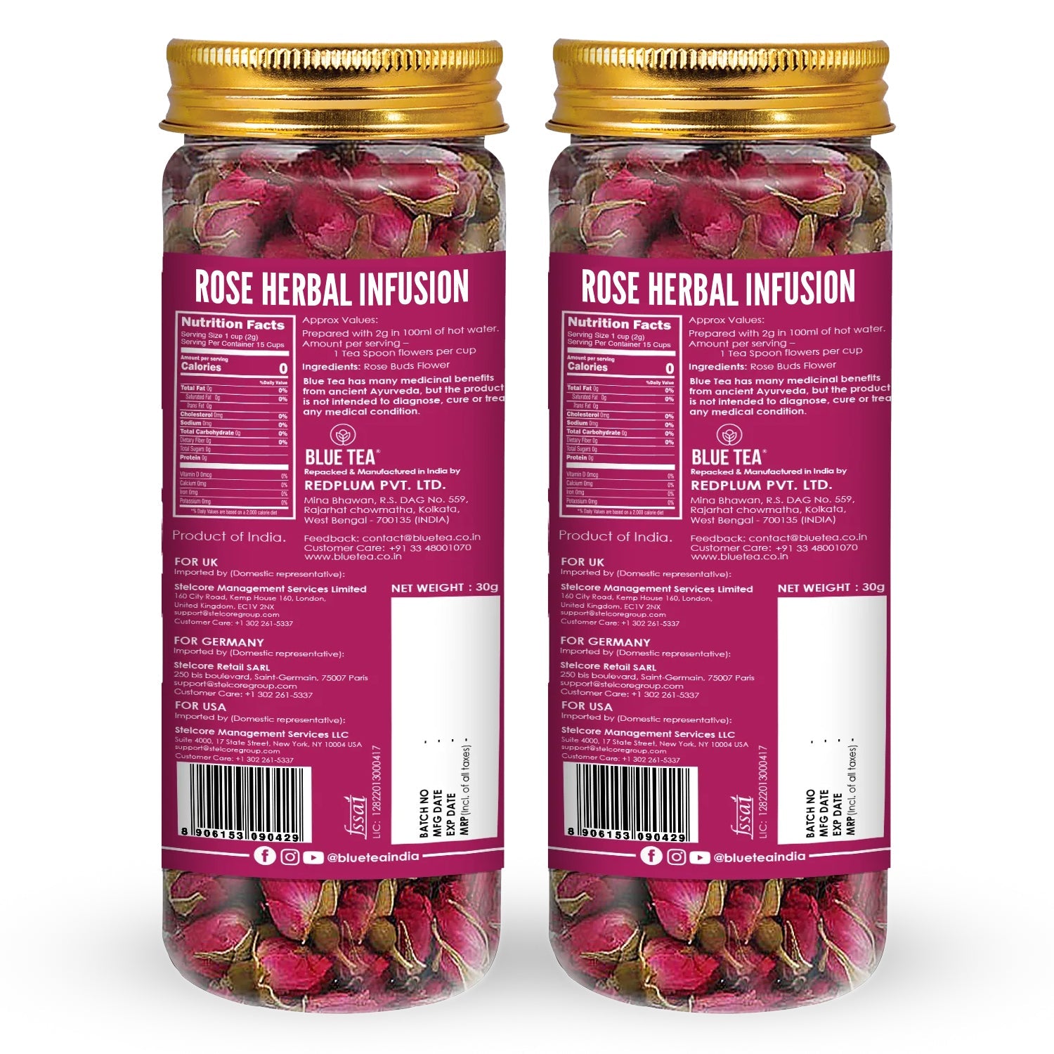 Rose Buds Herbal Infusion - 30g | Pack of 2