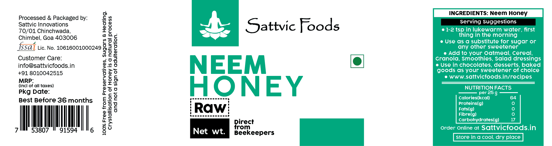 Neem Honey (Raw and Unheated)