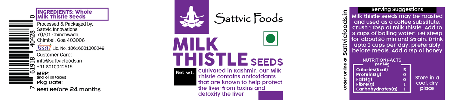 Milk Thistle Seeds | Natural Liver detoxifier