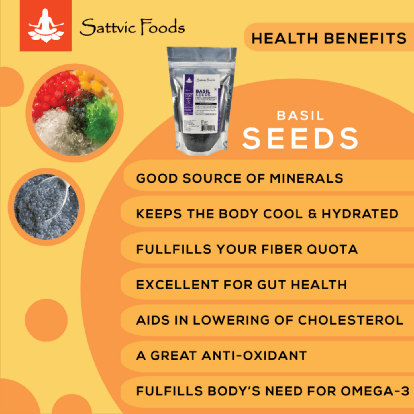 Basil Seeds (Sabja / Indian Chia seeds)