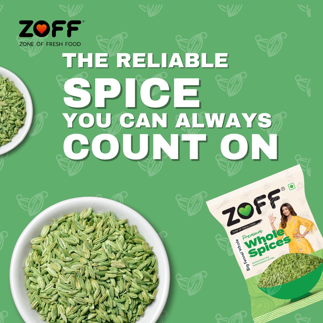 Zoff Fennel Seeds: Aromatic Sabut Saunf and Variyali