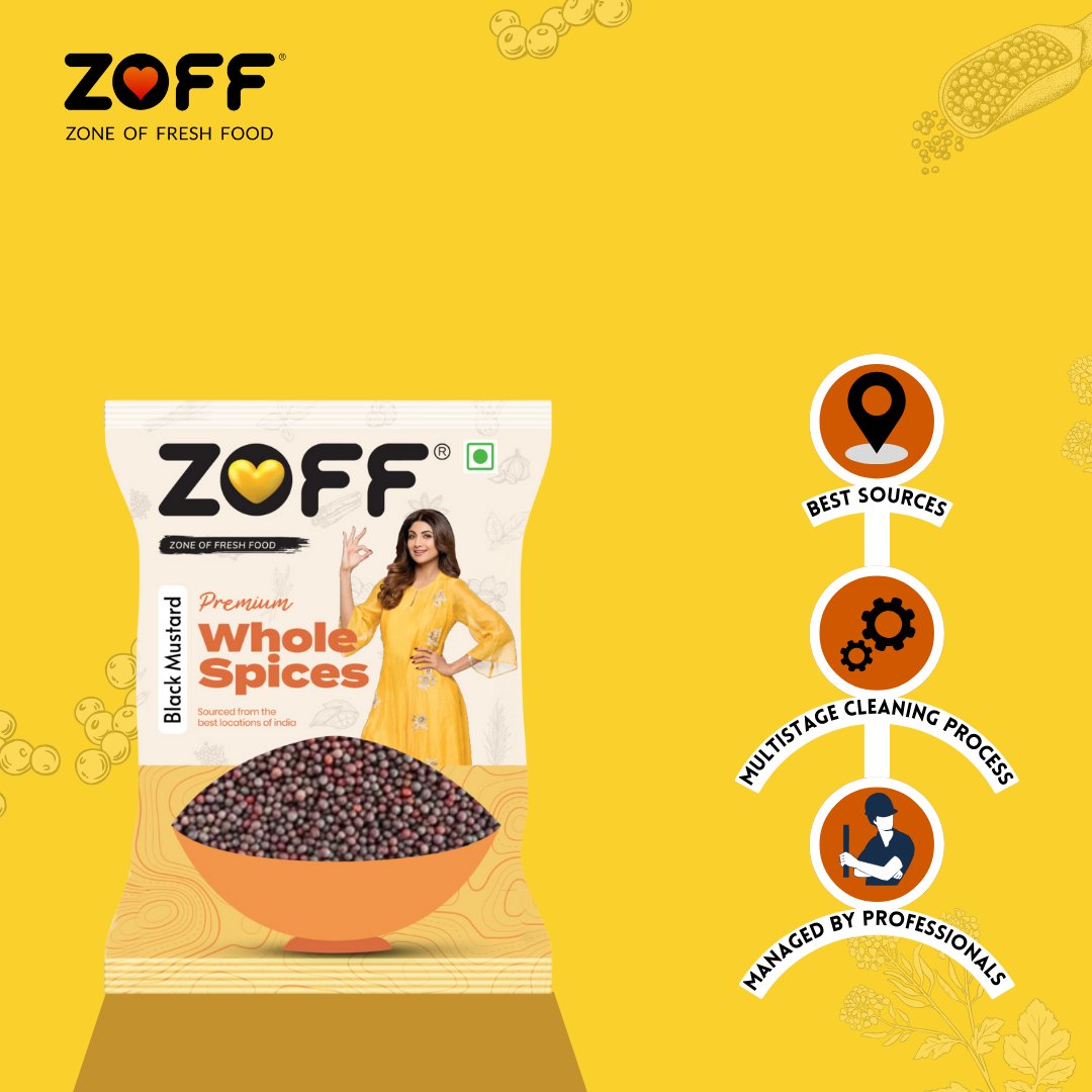 ZOFF Black Mustard Seeds | Kala Sarso Whole