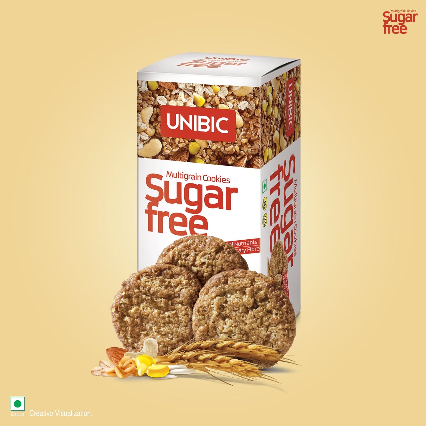 UNIBIC : Sugar Free Multigrain Cookies, 75g