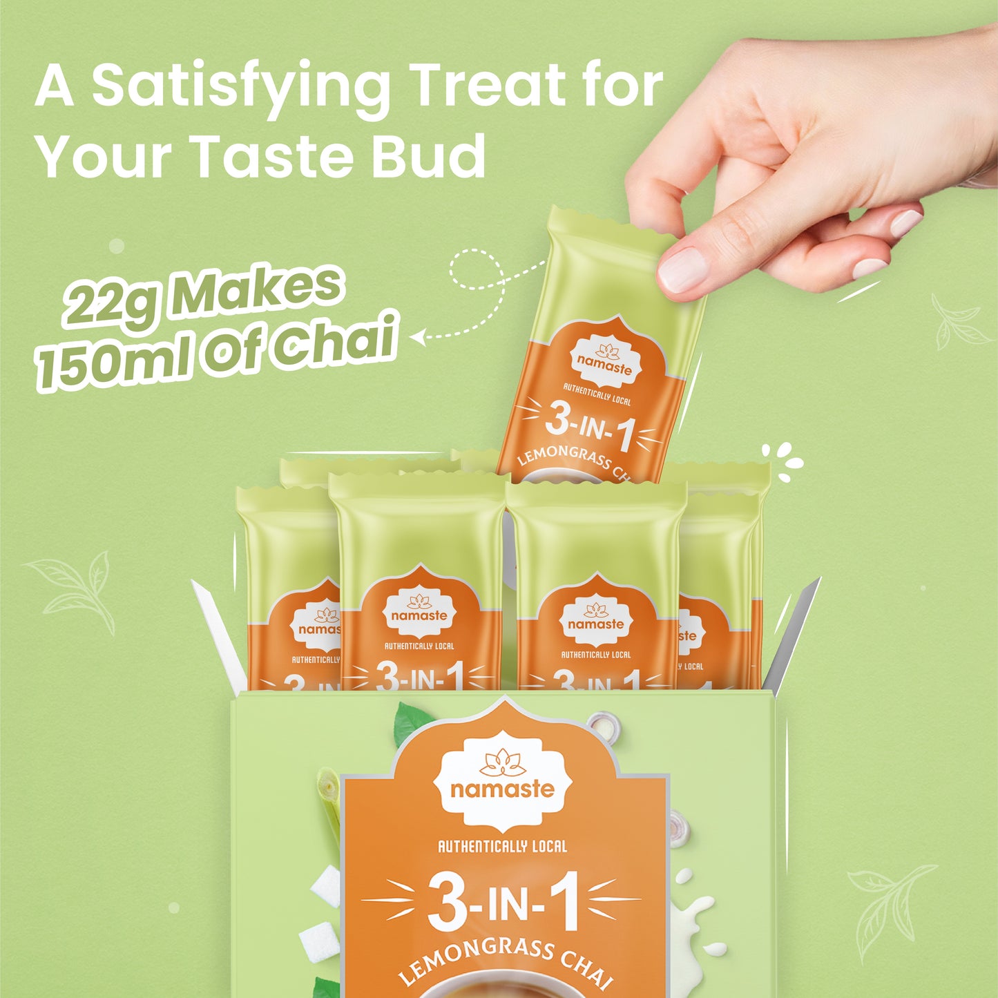 Namaste Chai Lemongrass Chai (22g X 10 Sachets) - 220 gms