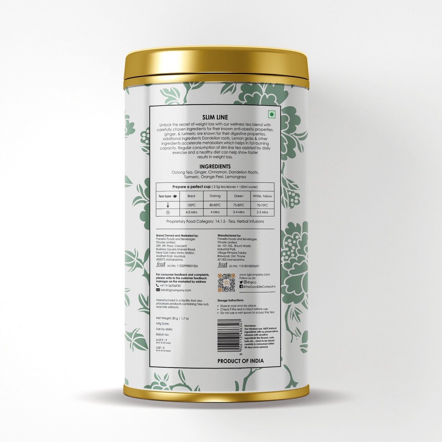 Slim Line Green Tea Bags / Loose Leaf