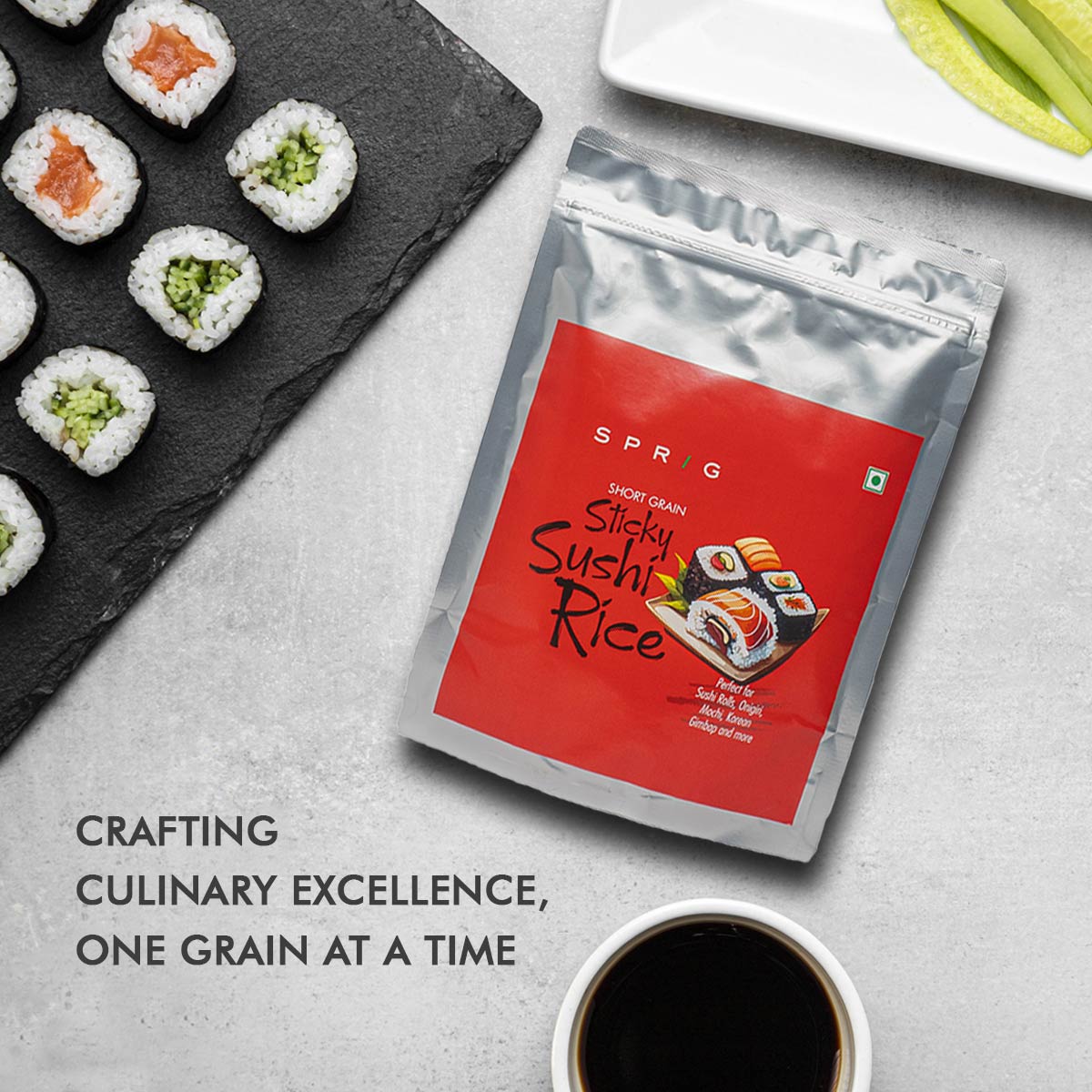 Sticky Sushi Rice (Japonica Rice), 500g