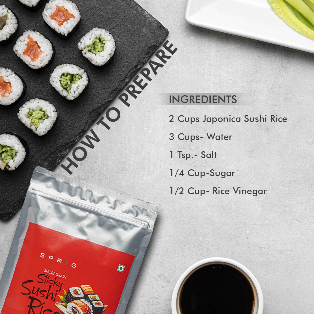 Sticky Sushi Rice (Japonica Rice), 500g