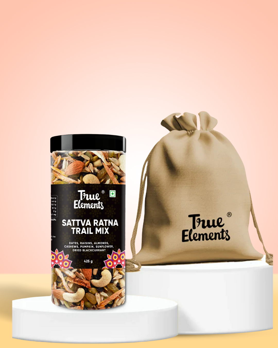 Sattva Ratna Goodness Trail Mix 425gm (Contains 13.3g Protein)