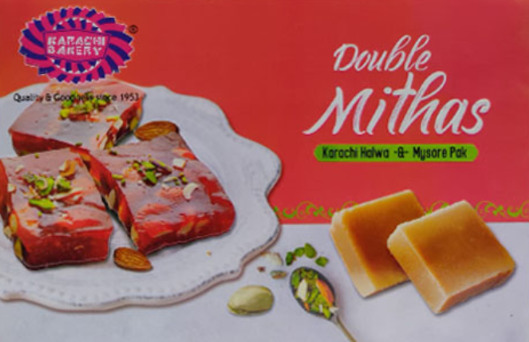 Karachi Bakery Double Mithas (Karachi Halwa & Mysore Pak) - 400 gms