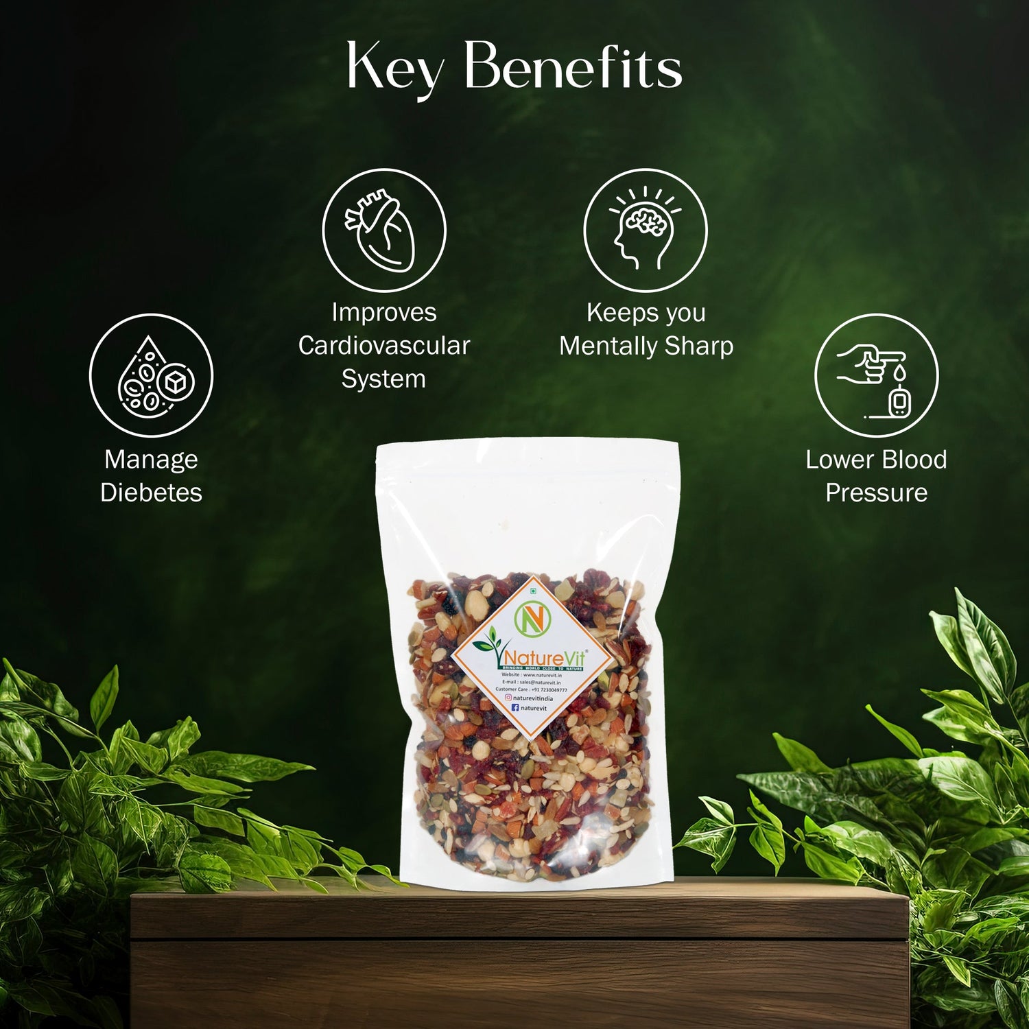 NatureVit Mixed Dry Fruits, Nuts, Seeds & Berries