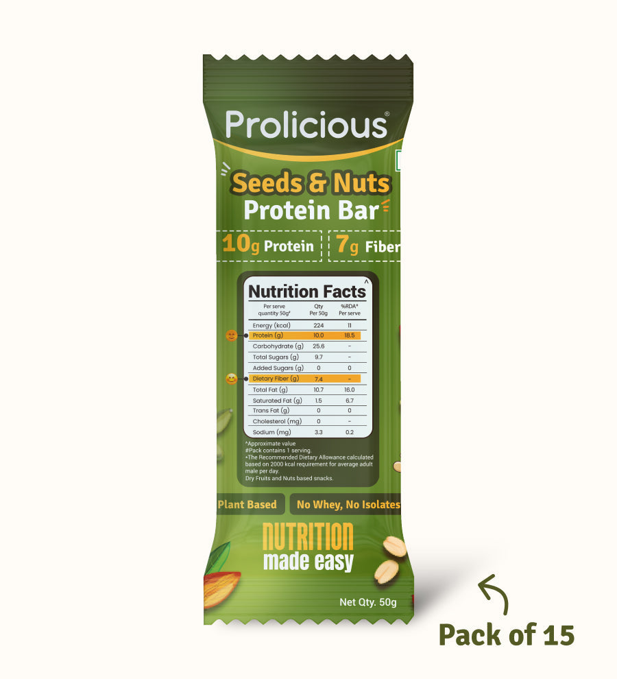 Seeds & Nuts Protein Bar | 50g