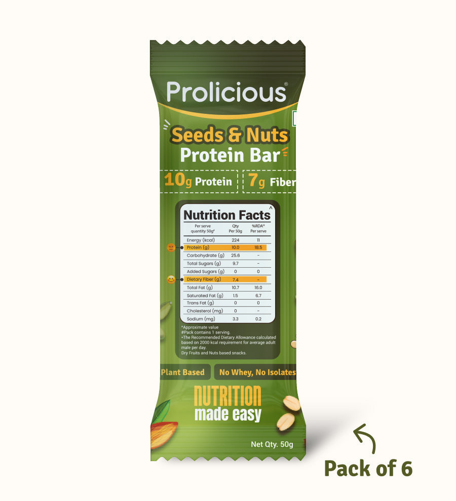 Seeds & Nuts Protein Bar | 50g