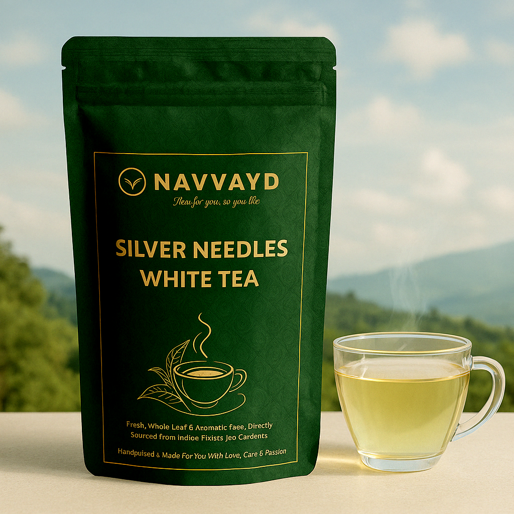 Navvayd Silver Needles White Tea - 100 gms - Veeha Foods