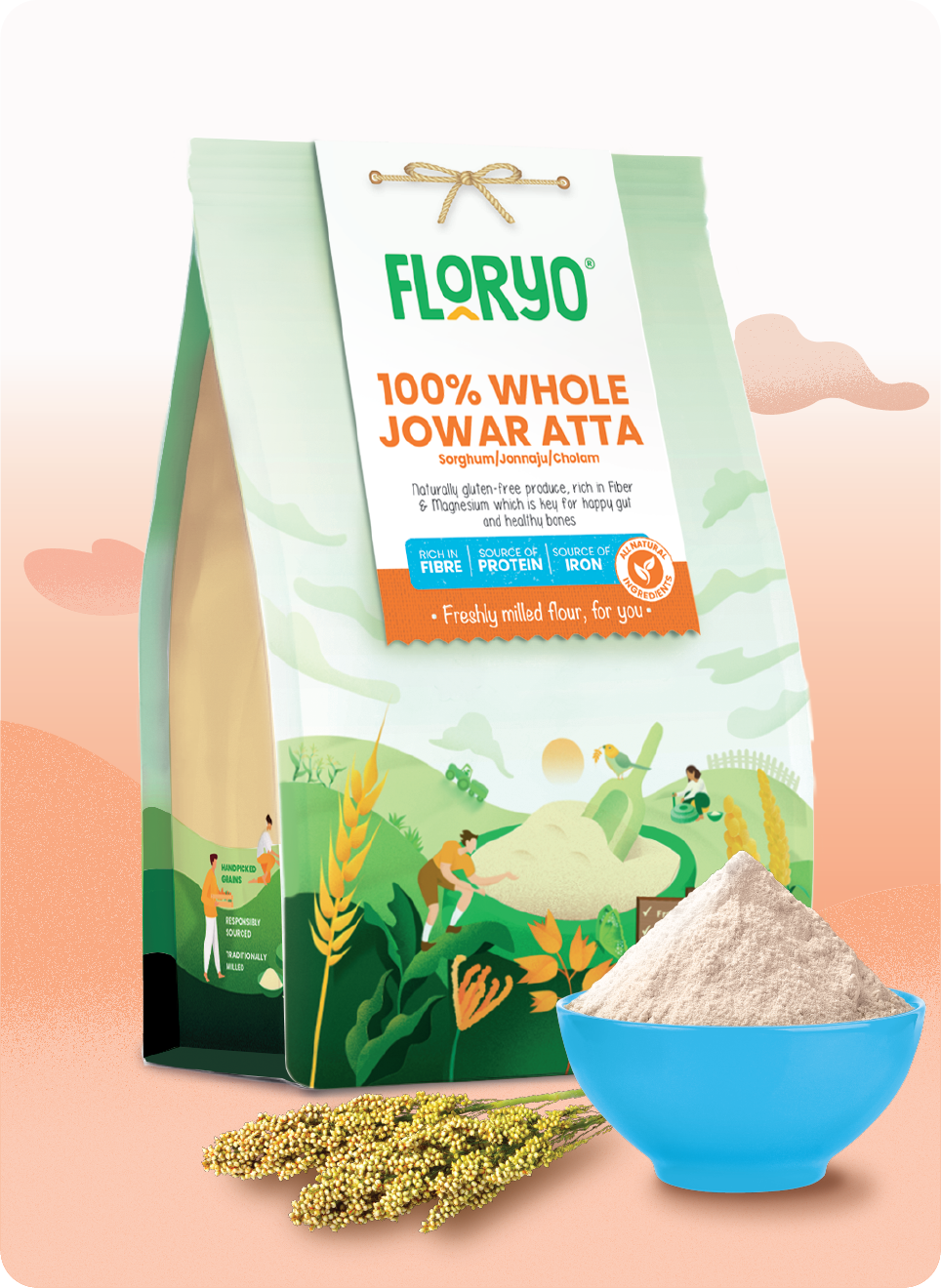 Floryo 100% Whole Jowar Atta