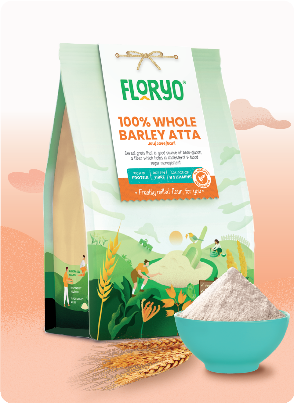 Floryo 100% Whole Barley Atta