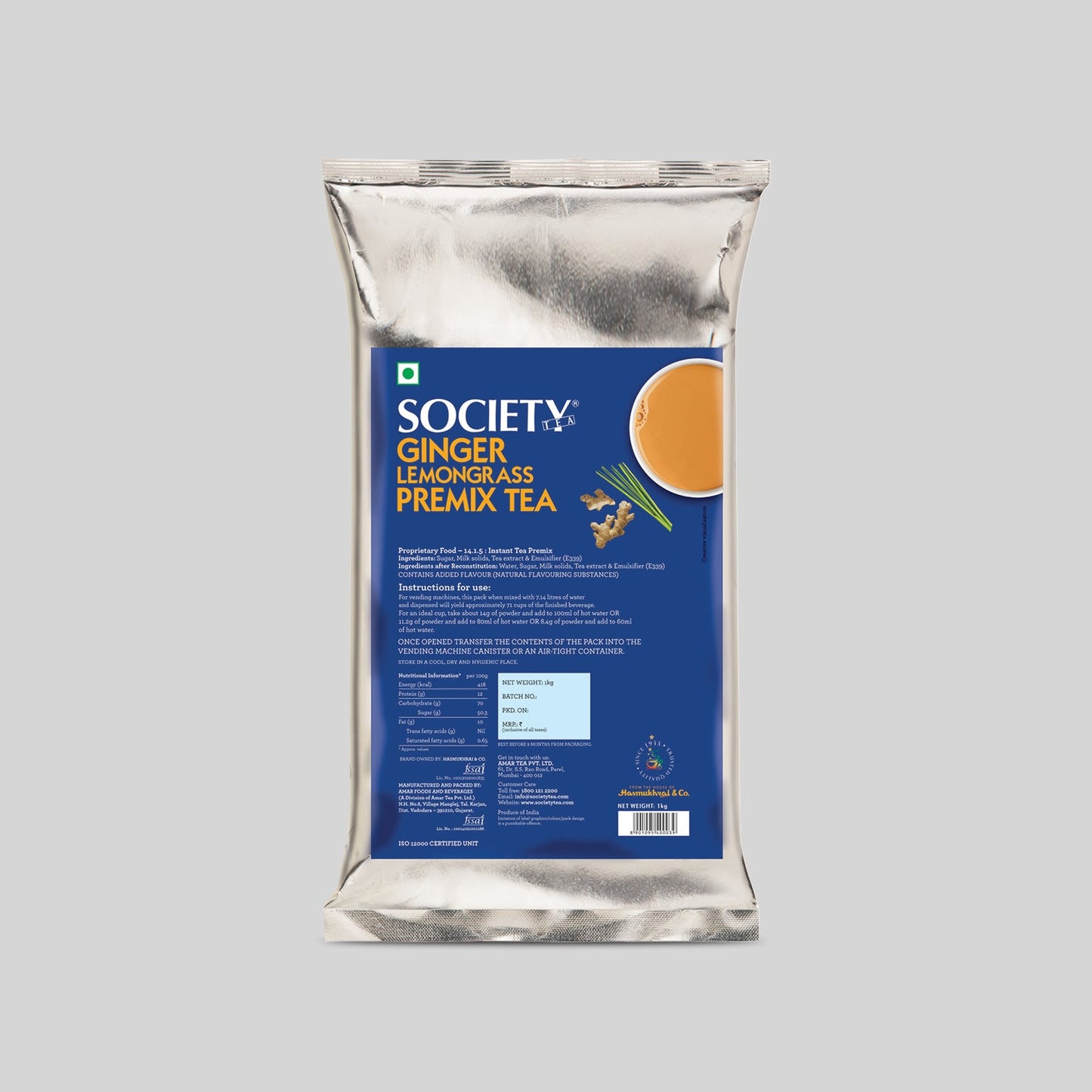 Society OMT Ginger Lemongrass Premix Pouch