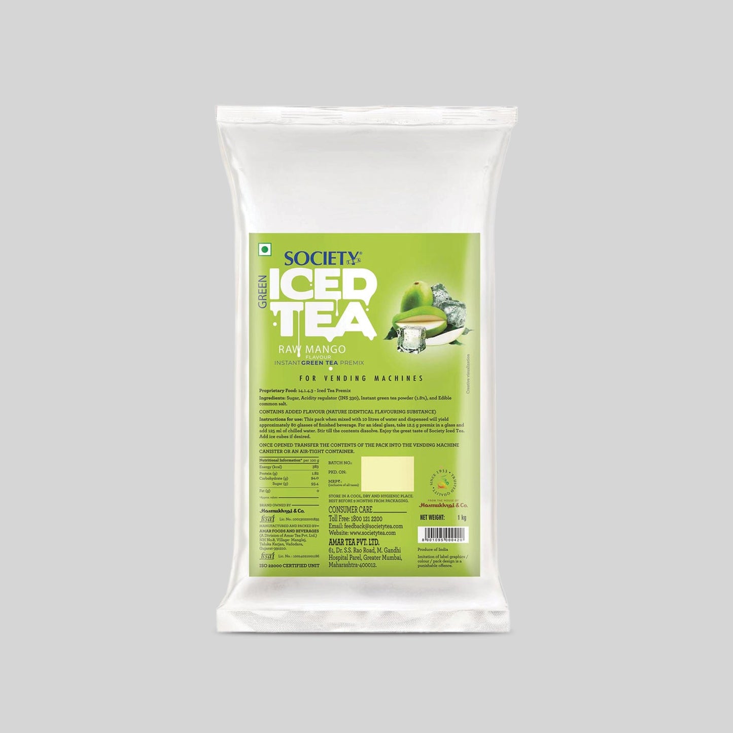 Society Iced Tea Raw Mango Premix Pouch