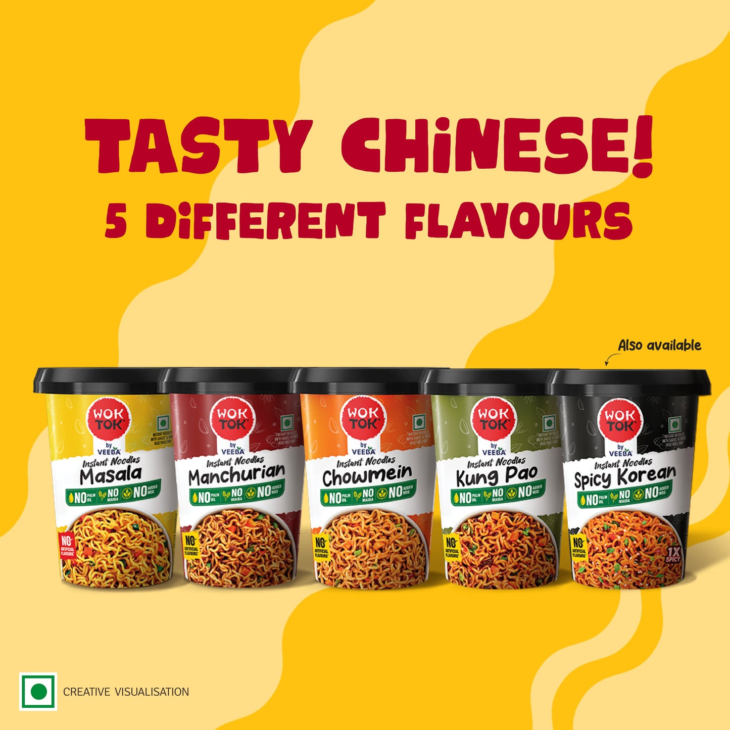 Kup & slurp | Instant Cup Noodles Spicy Korean (Pack of 3 x 92.5G)