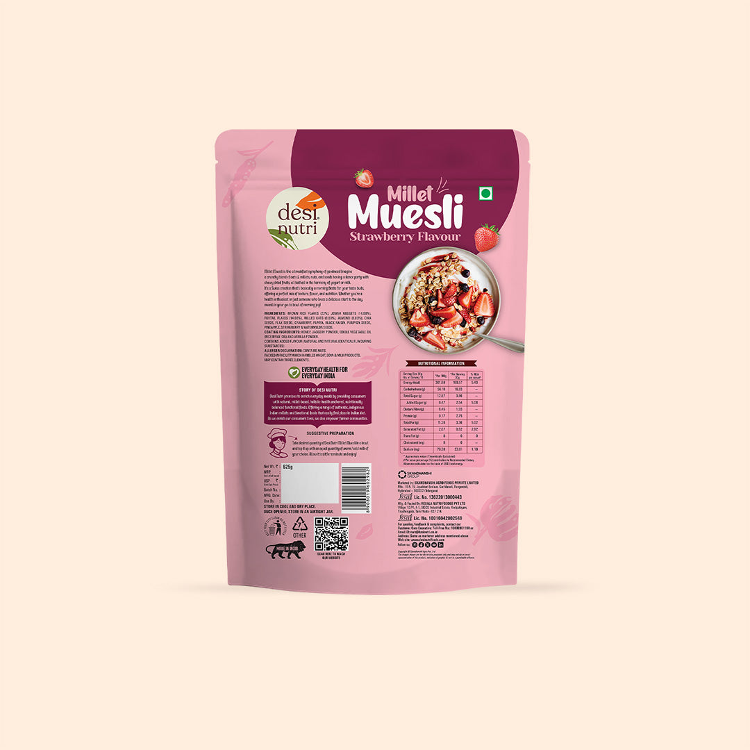 Millet Muesli Strawberry Flavour - 625g