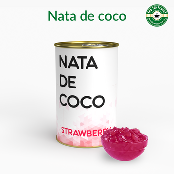 Strawberry Nata De Coco - 400 gms