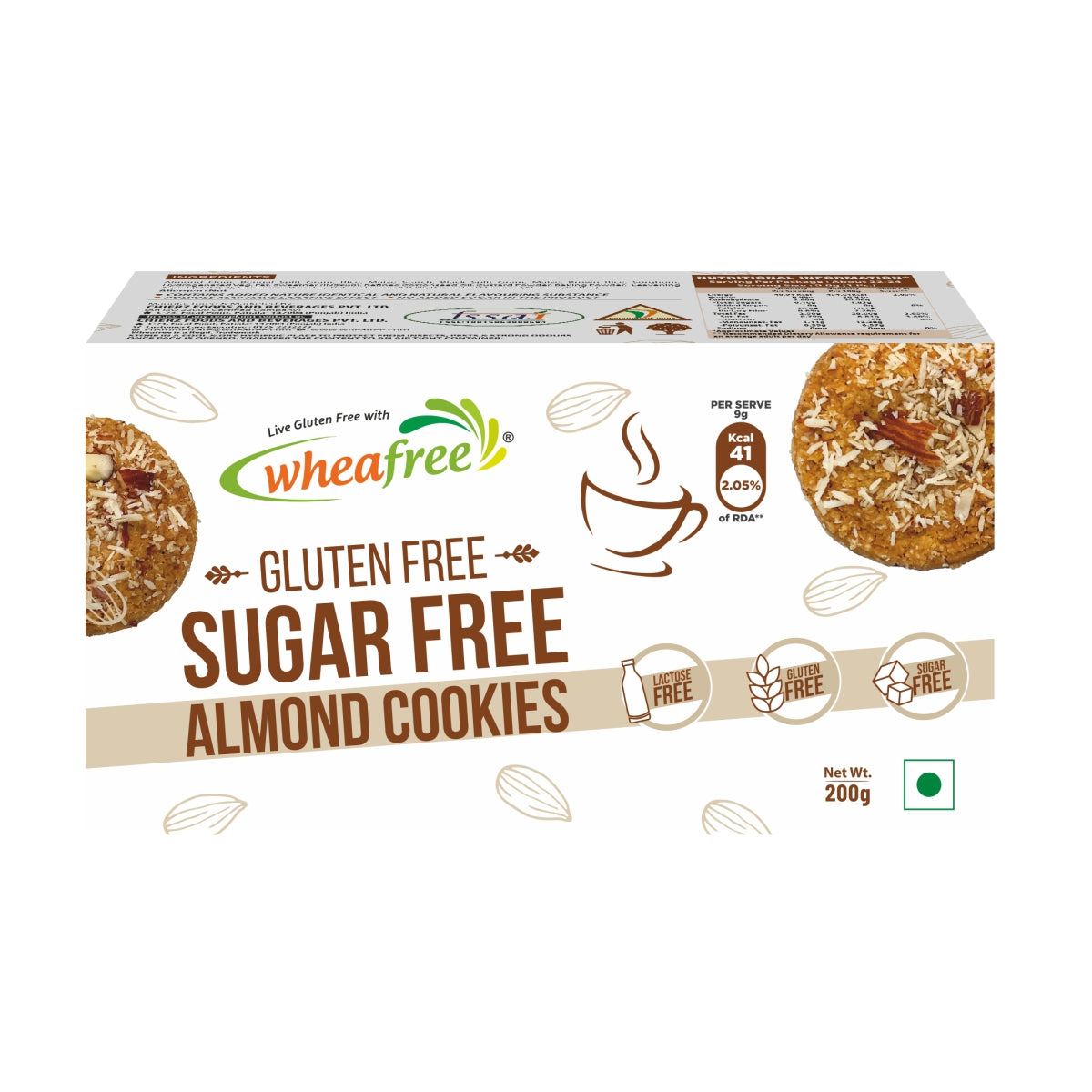 Gluten Free Sugarfree Almond Cookies- 200g