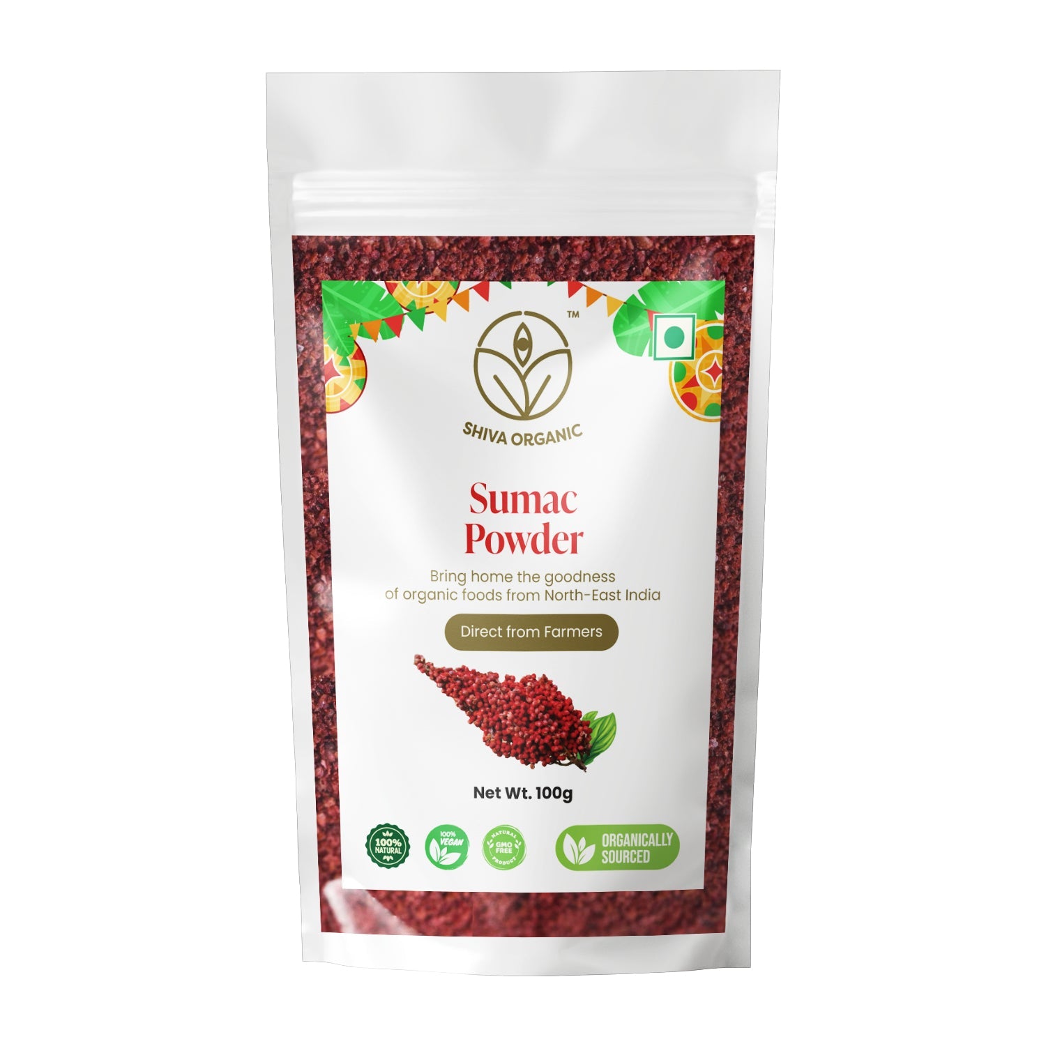 Simple Sumac Shiva Organic Sumac Powder - 100 gms - Veeha Foods