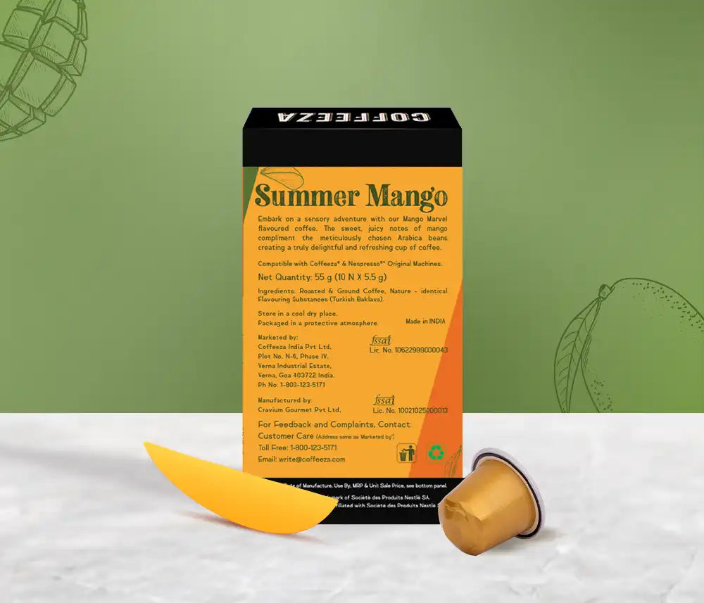 Summer Mango Flavoured Coffee Capsules (Limited Edition) - Iced Coffee Creations