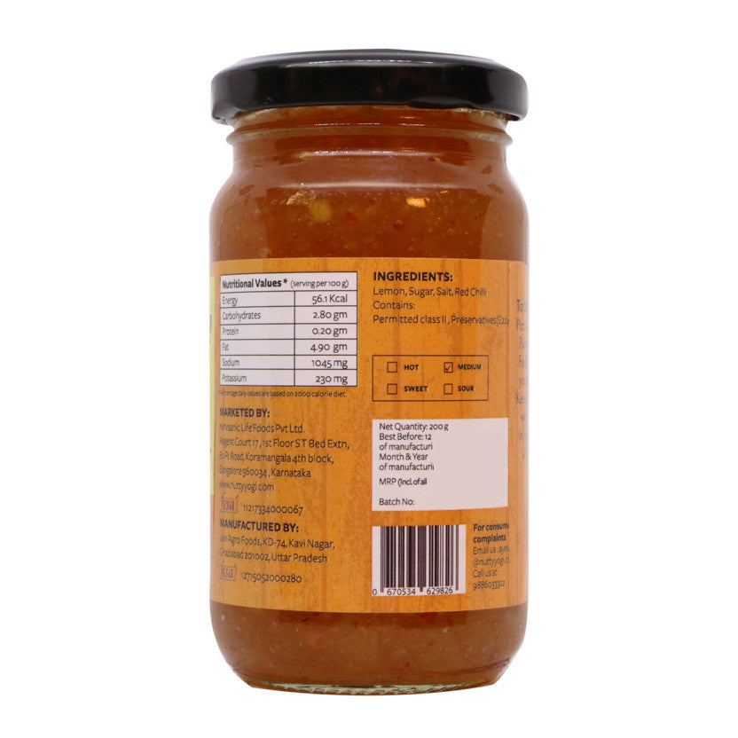 Nutty Yogi Sweet Lemon Pickle 200g