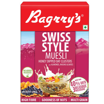 Swiss Style Muesli - High Fibre, Added Bran, 500g