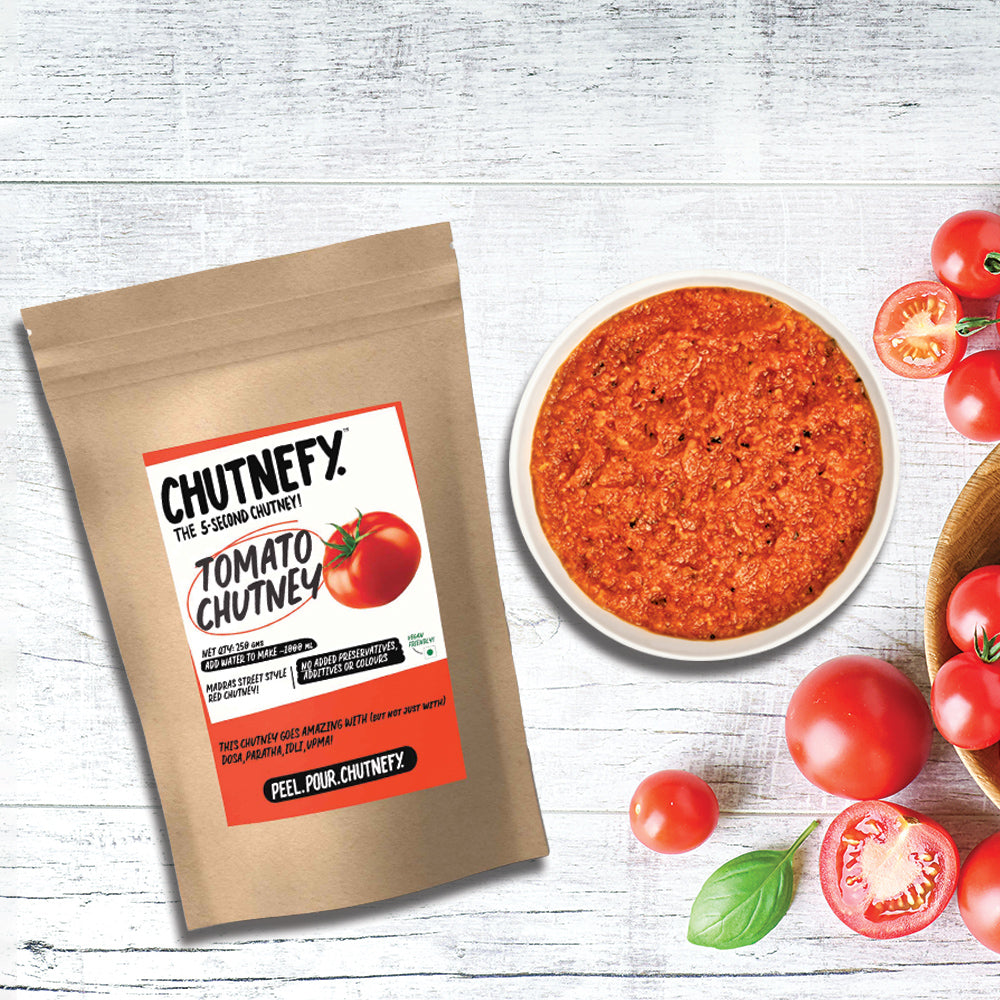 Tomato Chutney | Madras Style | Medium Spicy | 250g  (makes 1000 ml chutney)