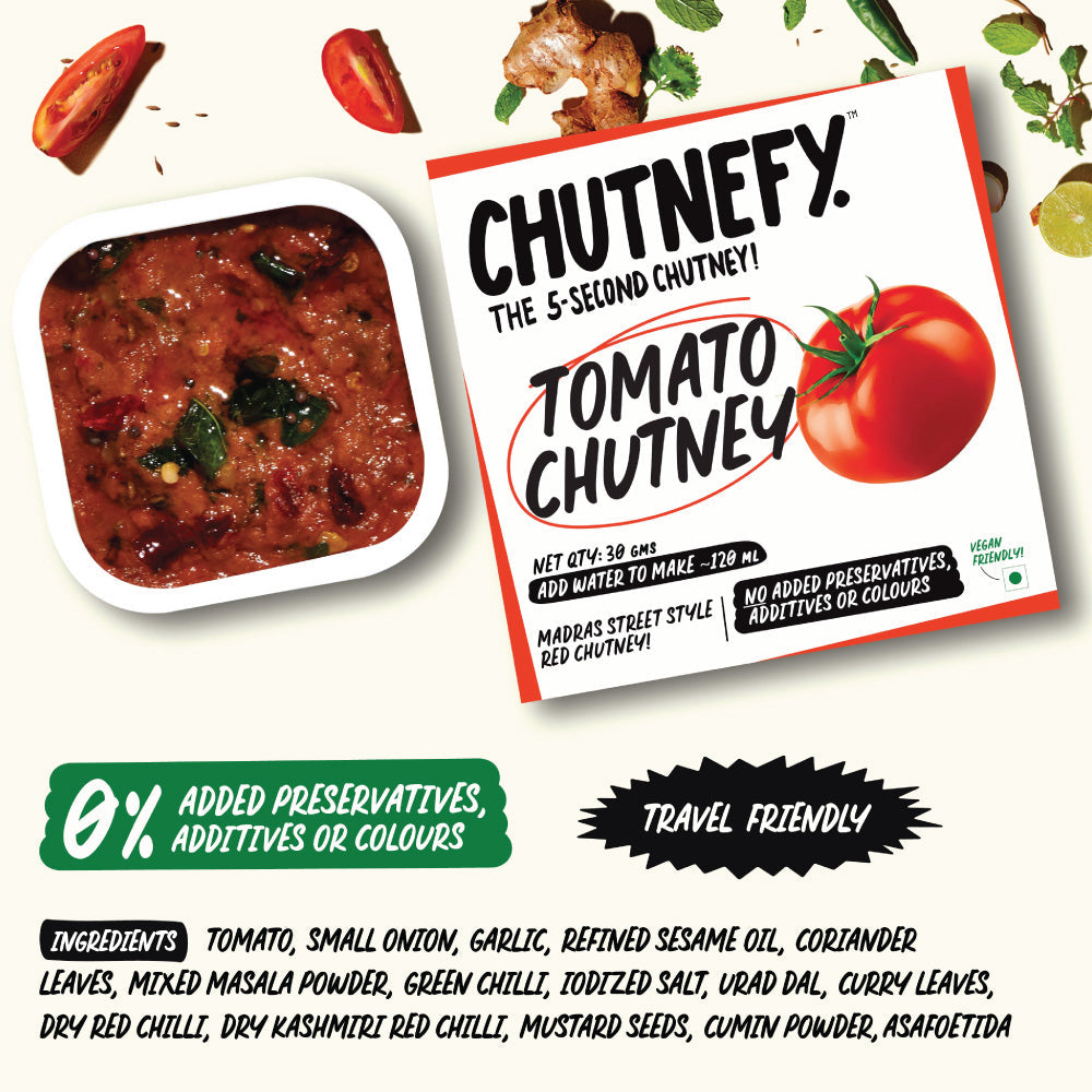 Tomato Chutney | Trial Pack of 2 | Madras Style | Medium Spicy