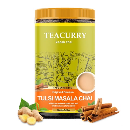 Tulsi Masala Chai - 100% Natural Basil Spiced Tea for Immunity  | With Real Spices