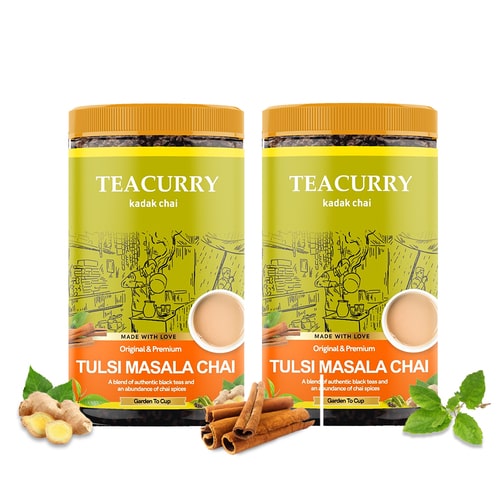 Tulsi Masala Chai - 100% Natural Basil Spiced Tea for Immunity  | With Real Spices