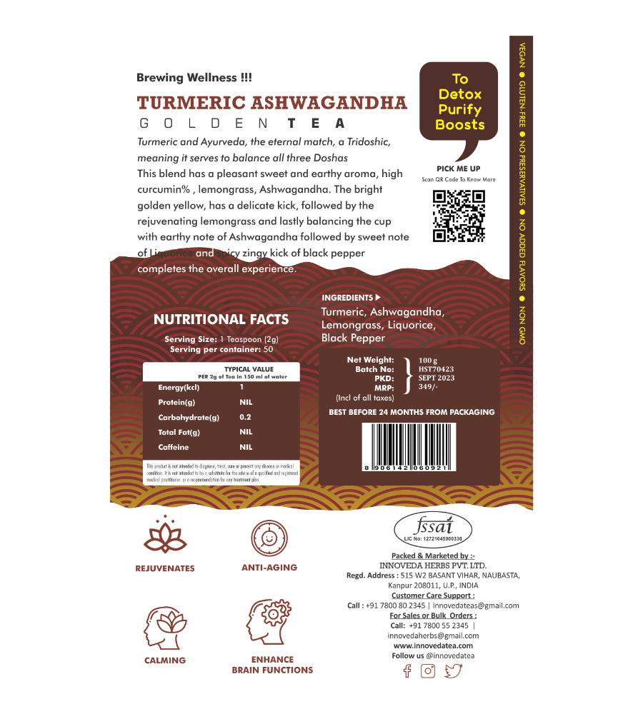 Innoveda Turmeric Ashwagandha Tea