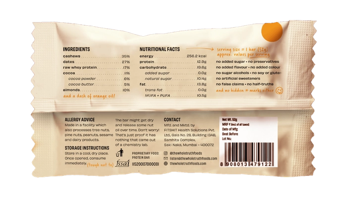 Orange Cocoa Protein Bars - Box of 8