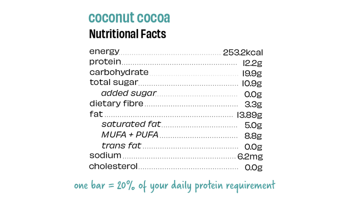 Coconut Cocoa Protein Bars - Box of 8