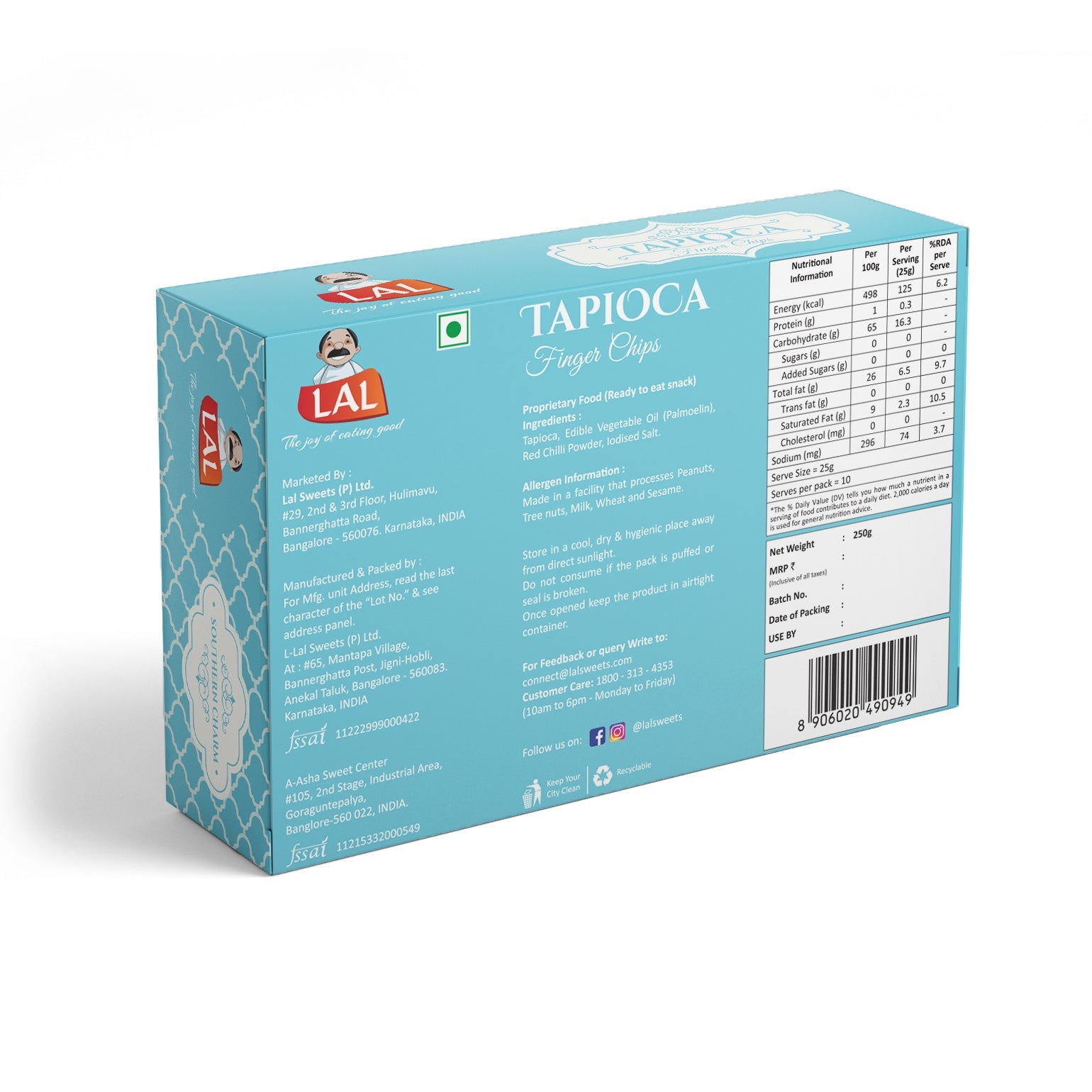 Tapioca Finger Chips 250g