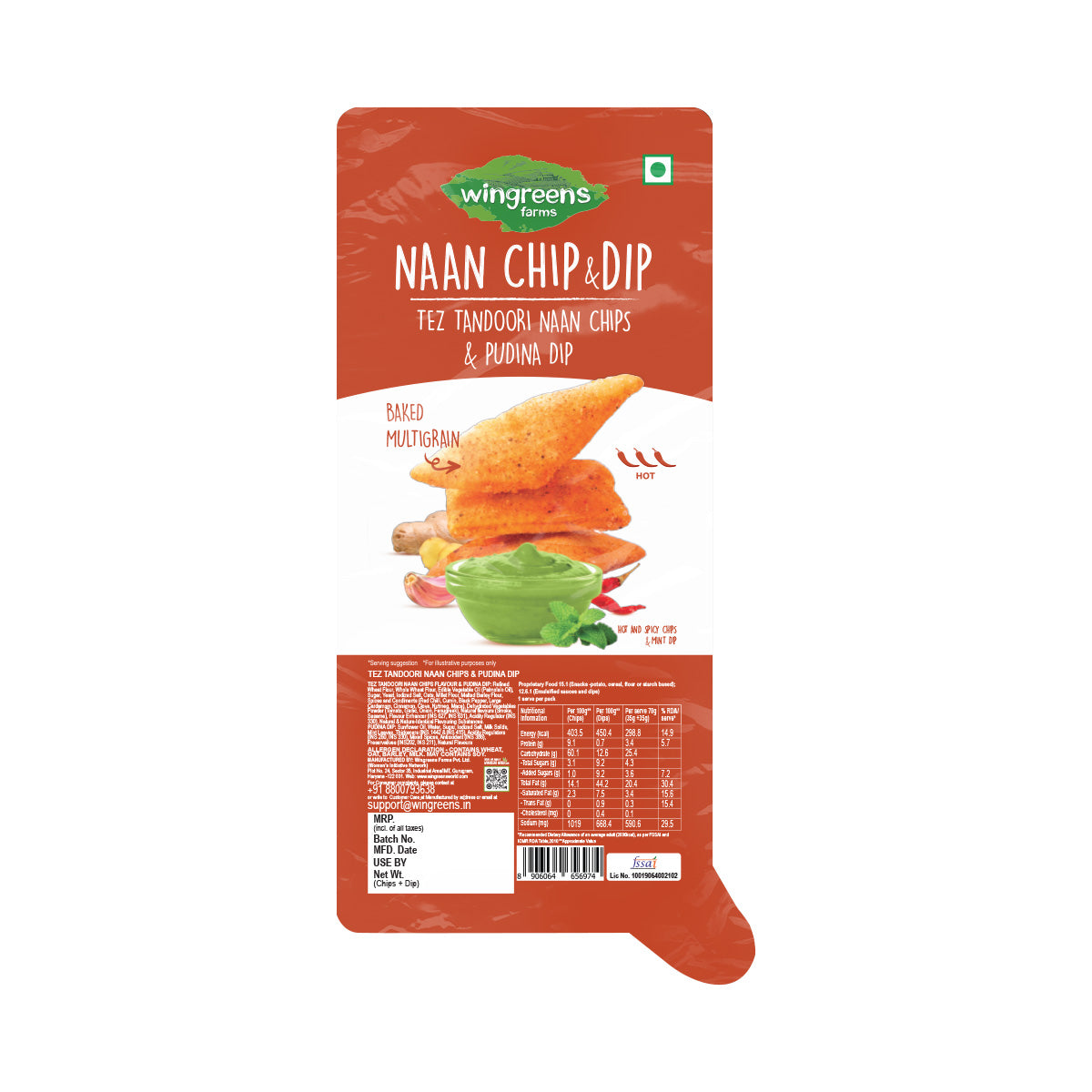 Tez Tandoori Naan Chips with Pudina Dip