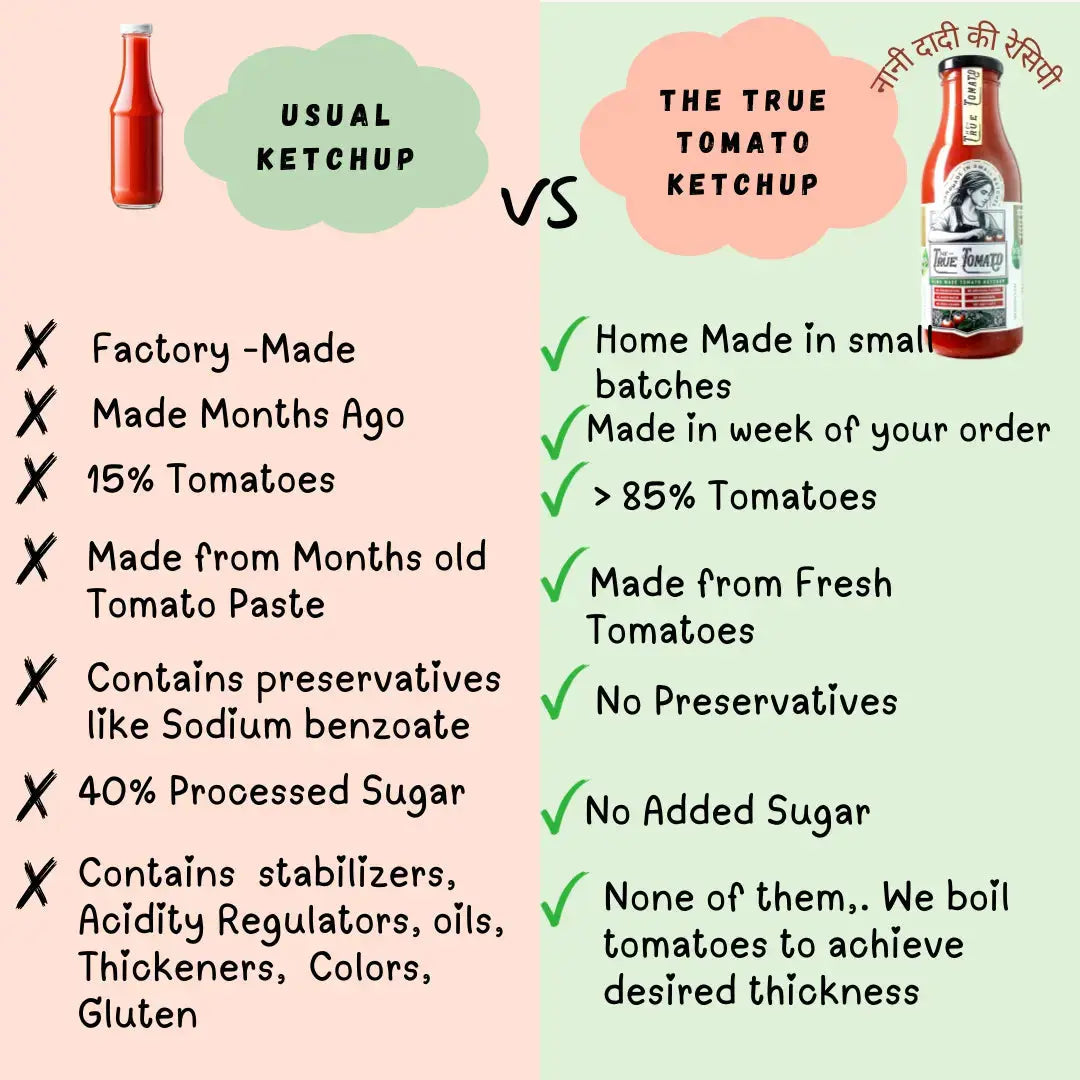 The True Tomato: Sugar Free Ketchup - 550g