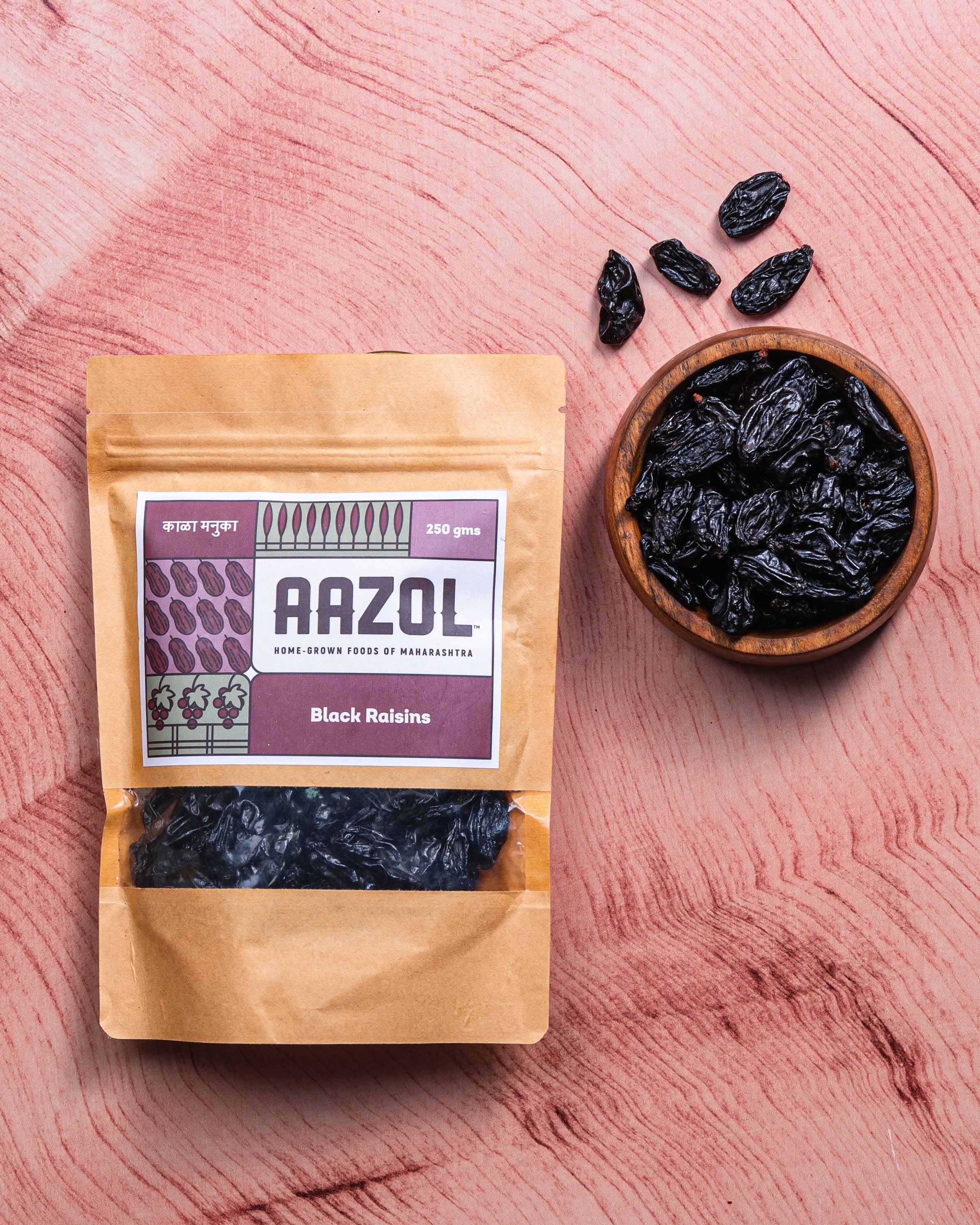 Jumbo Black Raisins: Nashik's Seedless Kismis (250g/1kg)
