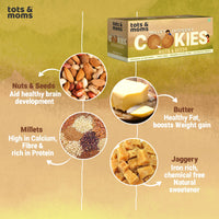 Healthy & Nutritional  Millet & Jaggery Cookies | Nuts & Seeds | Pack of 2