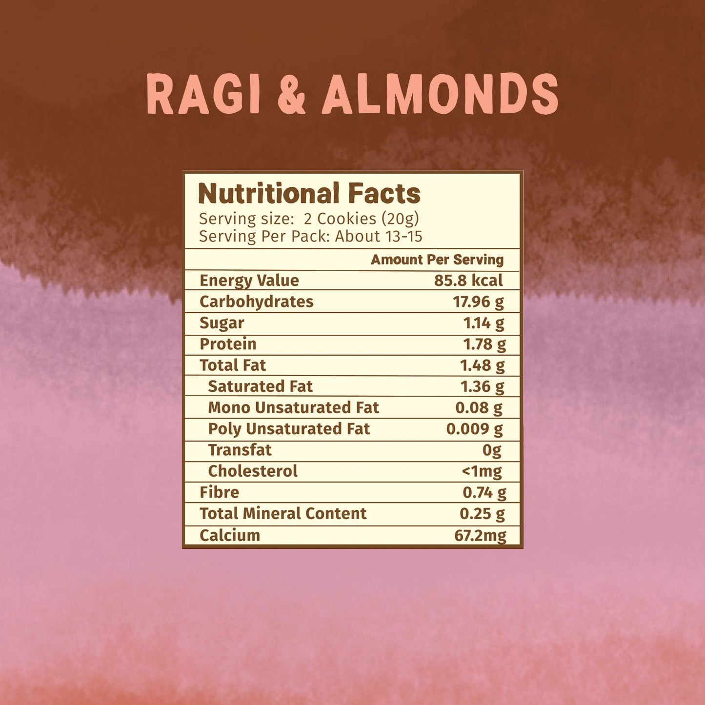 Ragi & Almonds Cookies - Pack of 3