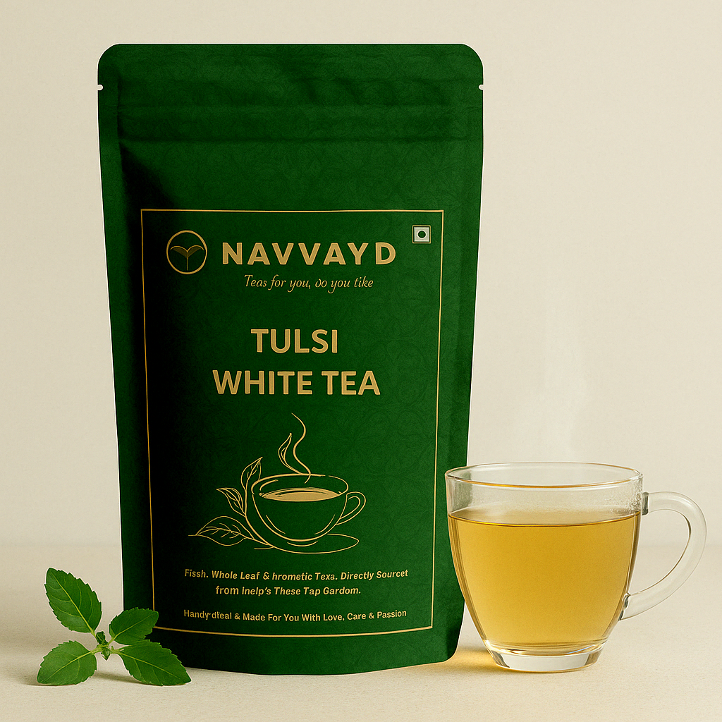 Navvayd Tulsi White Tea - 100 gms - Veeha Foods