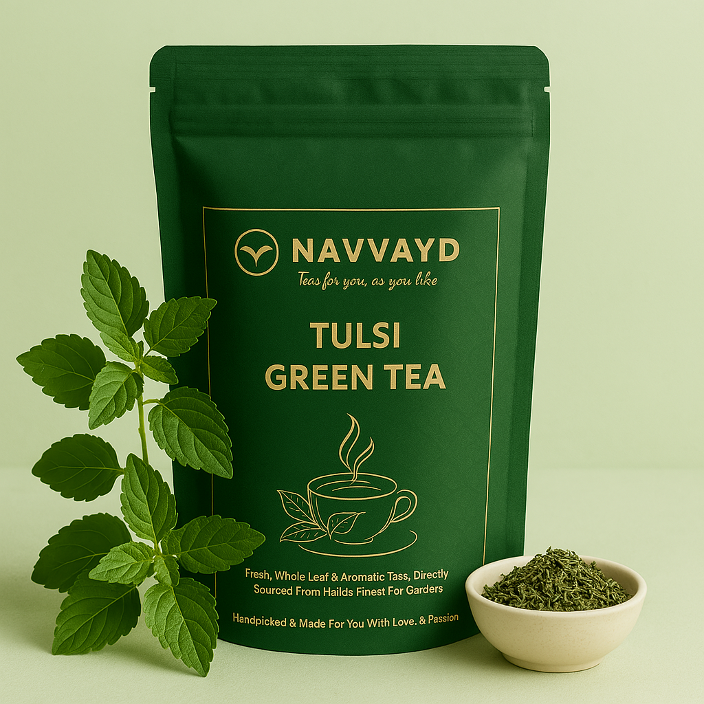 Navvayd Tulsi Green Tea - 100 gms - Veeha Foods